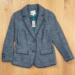 NEW Loft herringbone blazer petite